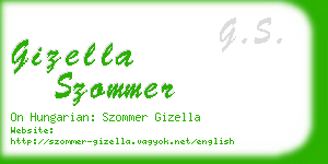 gizella szommer business card